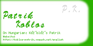 patrik koblos business card